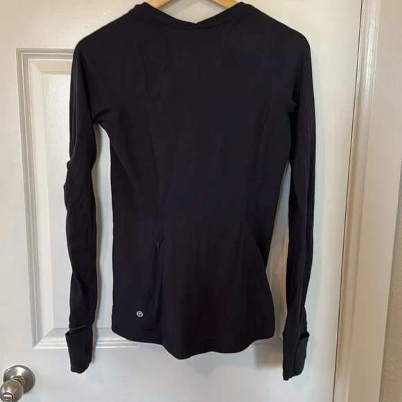 Lululemon Women’s Rulu Long Sleeve shirt Size 8 Black - Picture 3 of 9